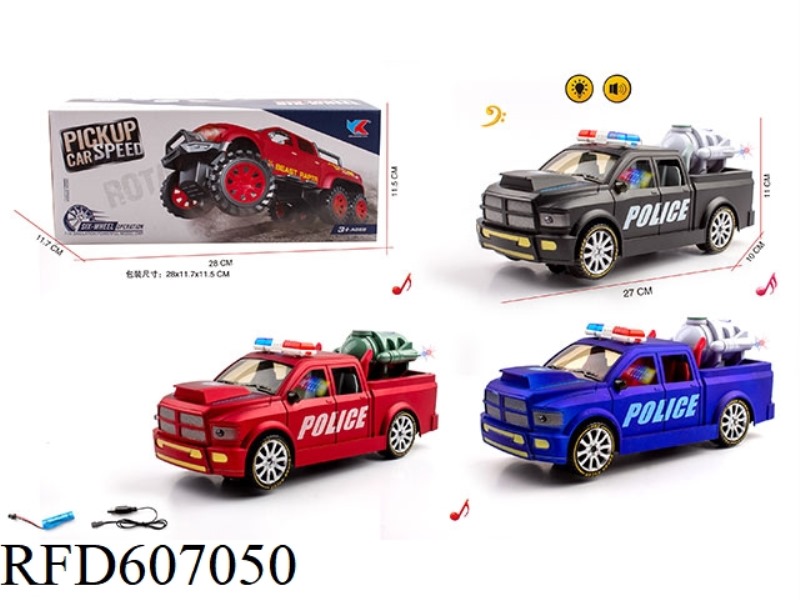 1:16 DODGE RAM PICKUP ELECTRIC UNIVERSAL MUSIC LIGHT POLICE CAR WITH ELECTRICITY