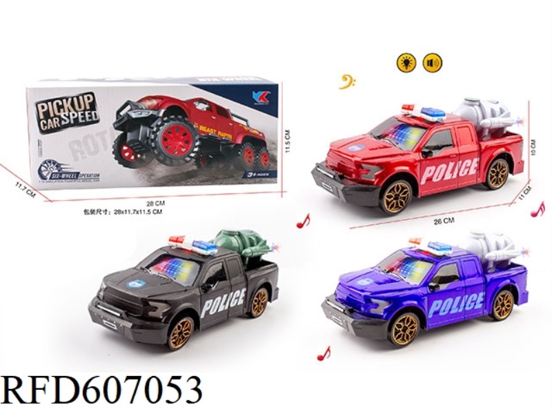 1:16F150 FORD PICKUP ELECTRIC UNIVERSAL MUSIC LIGHT POLICE CAR DOES NOT INCLUDE ELECTRICITY