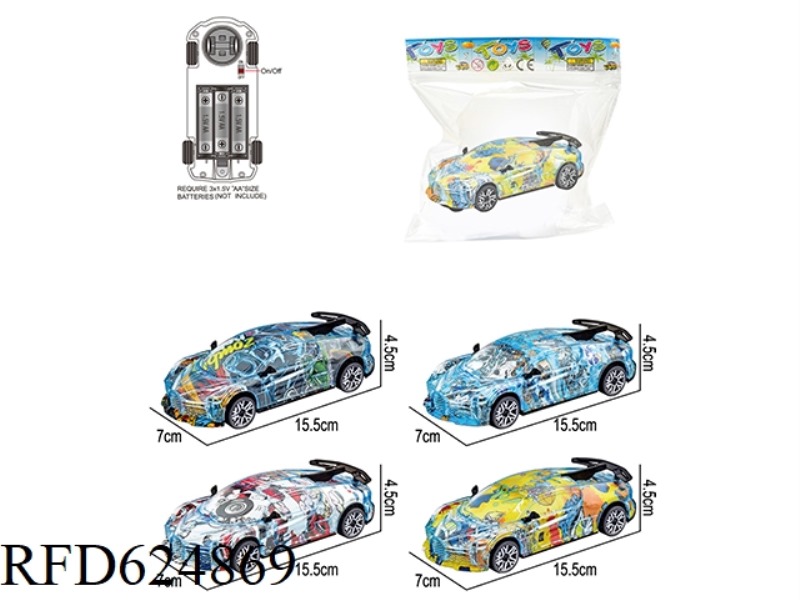 LIGHT AND MUSIC UNIVERSAL CAR [GRAFFITI ABSTRACT STYLE]