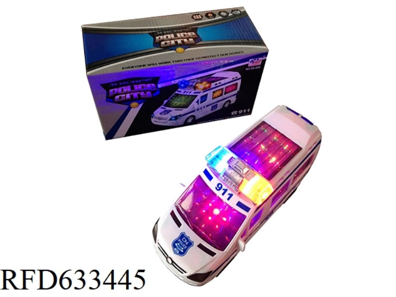 ELECTRIC UNIVERSAL POLICE CAR, POLICE SOUND, ENGLISH SONG, 3D LIGHTING