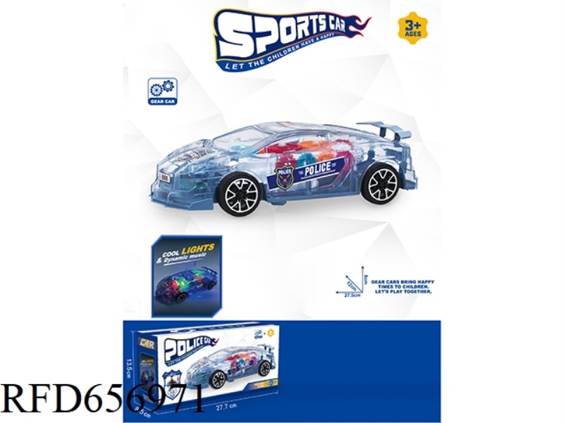 ELECTRIC UNIVERSAL GEAR SOUND AND LIGHT LAMBORGHINI POLICE CAR