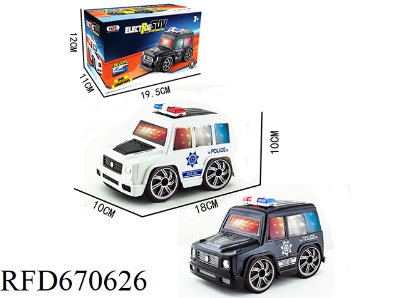 Q-VERSION SUV-TYPE LARGE G-PAD PRINTED ELECTRIC POLICE CAR