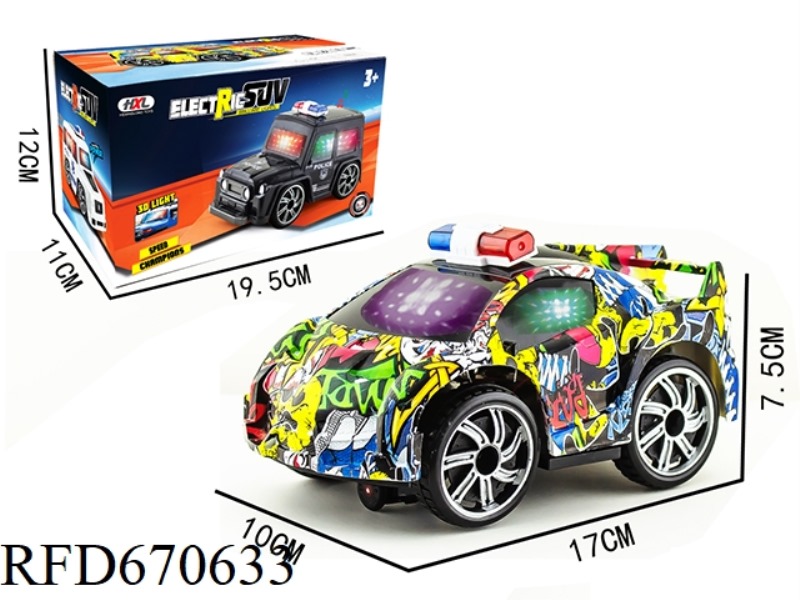 Q-VERSION WATER-PRINTED POISON ELECTRIC POLICE CAR