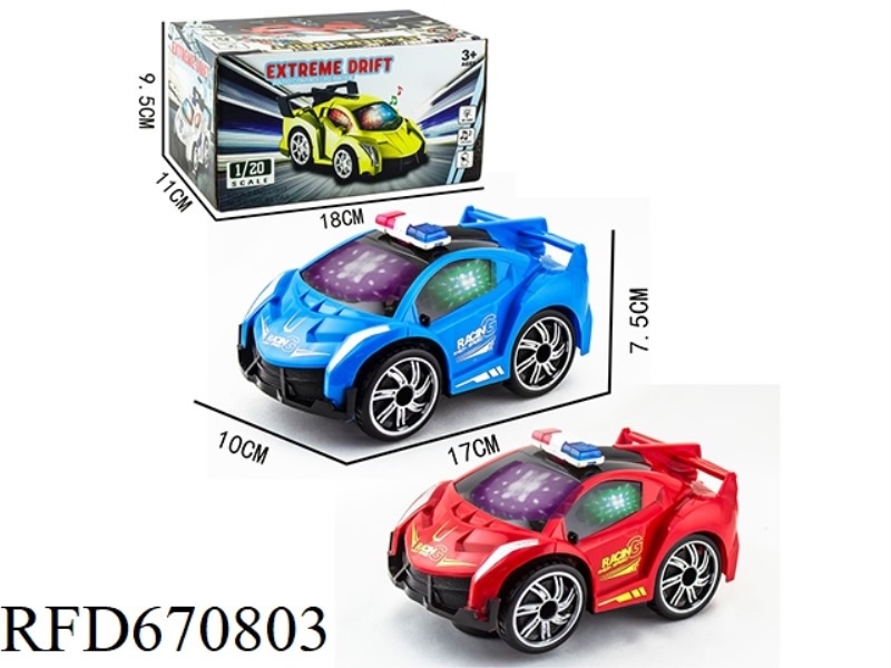Q-VERSION POISON SOLID-COLOR PAD PRINTED ELECTRIC POLICE CAR