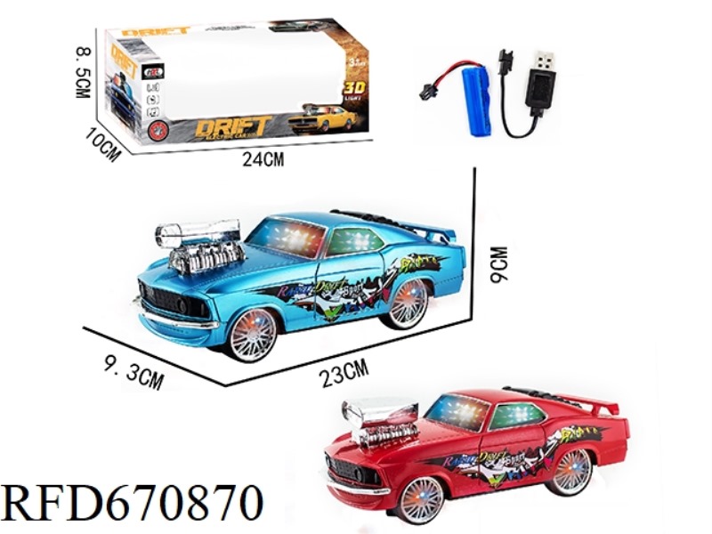 THE SEVEN-COLOR 3D UNIVERSAL ELECTRIC VEHICLE (CHEVROLET) IS CHARGED