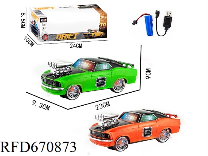 THE SEVEN-COLOR 3D UNIVERSAL ELECTRIC VEHICLE (CHEVROLET) IS CHARGED