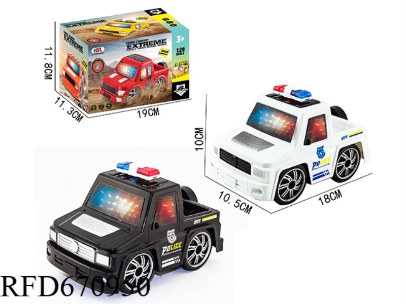 Q-VERSION MERCEDES-BENZ PICKUP TRUCK TRANSFER PRINTING ELECTRIC POLICE CAR