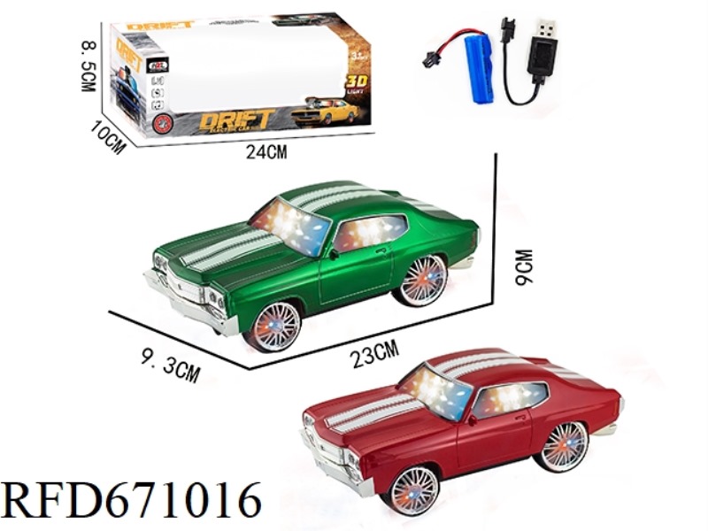 THE SEVEN-COLOR 3D UNIVERSAL ELECTRIC VEHICLE (CHEVROLET) IS CHARGED