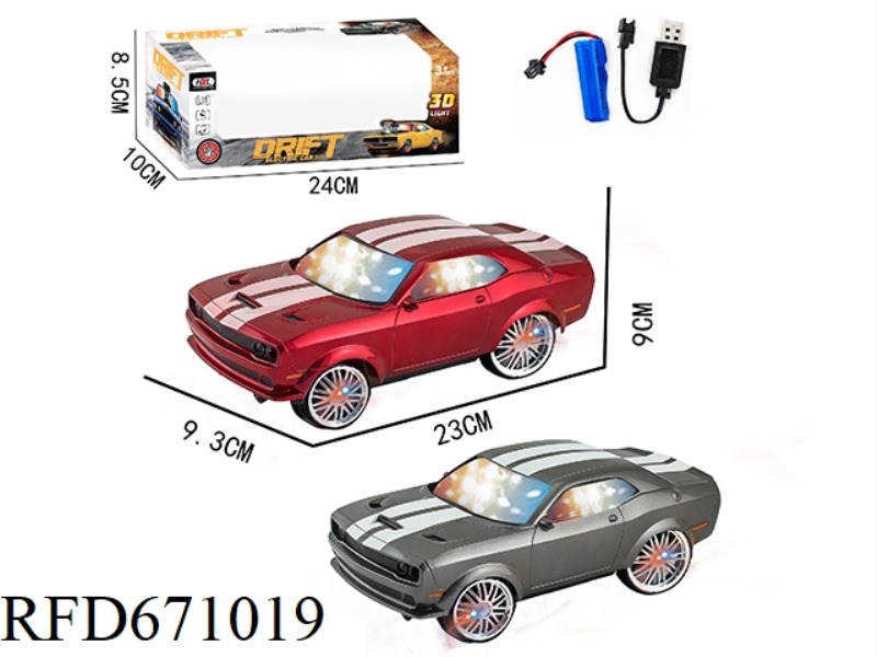 THE SEVEN-COLOR 3D UNIVERSAL ELECTRIC VEHICLE (DODGE HELLCAT) COMES WITH A BATTERY PACK