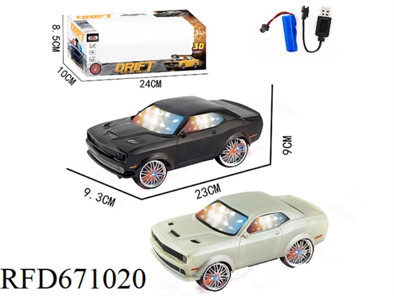 THE SEVEN-COLOR 3D UNIVERSAL ELECTRIC VEHICLE (DODGE HELLCAT) COMES WITH A BATTERY PACK