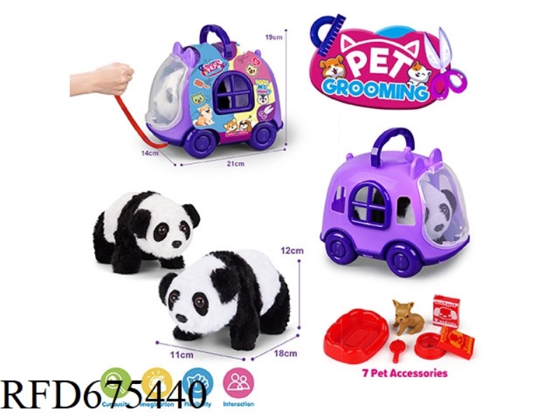 PURPLE LEASH BIKE + ELECTRIC PLUSH PANDA + ACCESSORIES