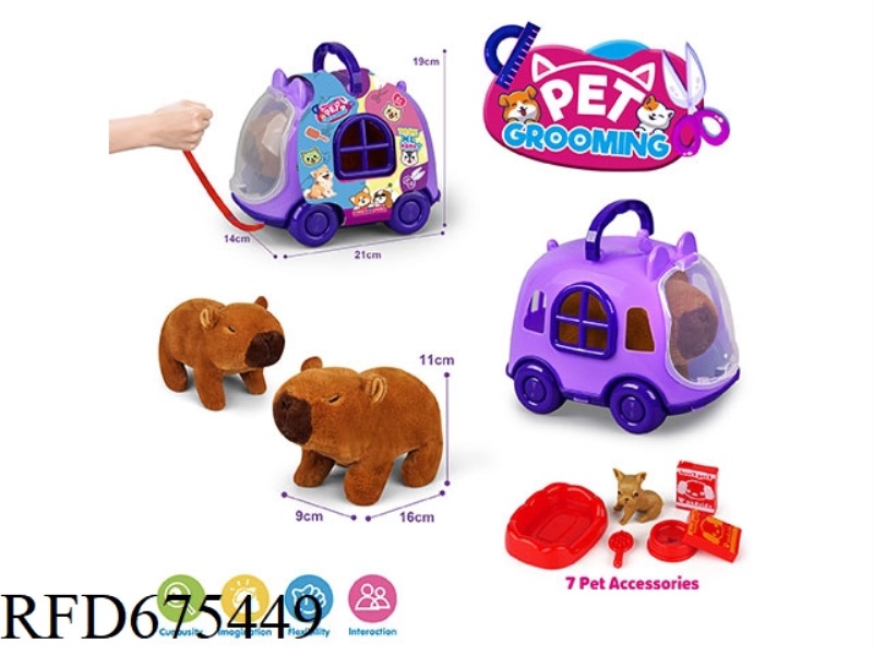PURPLE LEASH BIKE + ELECTRIC PLUSH OTTER + ACCESSORIES
