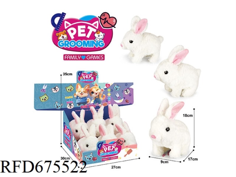 6 PIECES OF ELECTRIC PLUSH RABBITS