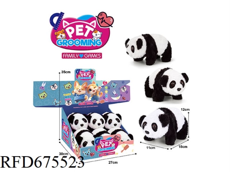6 ELECTRIC PLUSH PANDAS