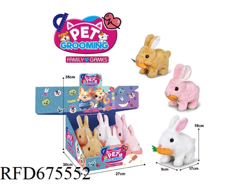 6 ELECTRIC PLUSH RADISH RABBITS