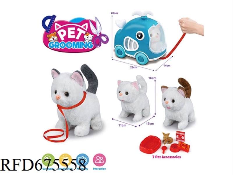WHALE LEASH BIKE ELECTRIC PLUSH CAT + ACCESSORIES