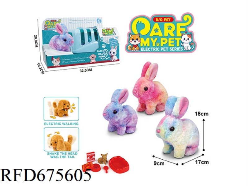 ELECTRIC PLUSH COLORFUL RABBIT
