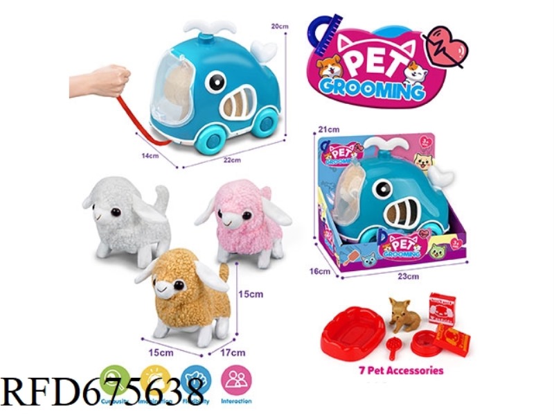 WHALE LEASH CART + ELECTRIC PLUSH SHEEP + ACCESSORIES
