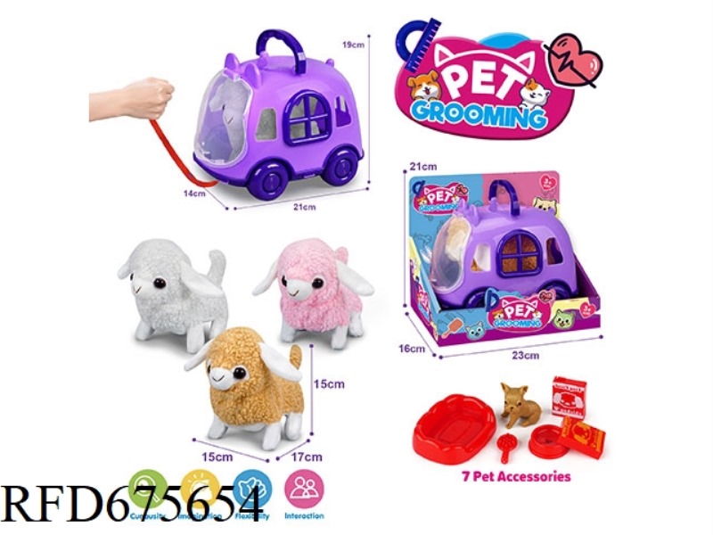 PURPLE LEASH BIKE + ELECTRIC PLUSH SHEEP + ACCESSORIES