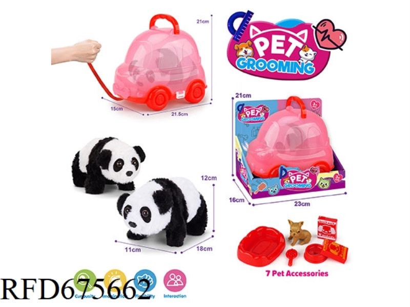 RED ROPE-PULLING BIKE PANDA + ACCESSORIES