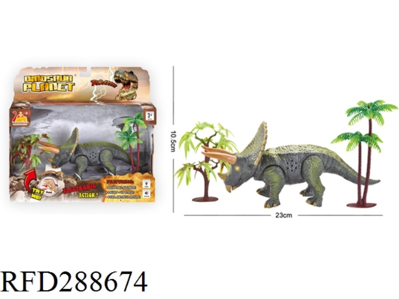 B/O TRICERATOPS WITH LIGHT AND SOUND