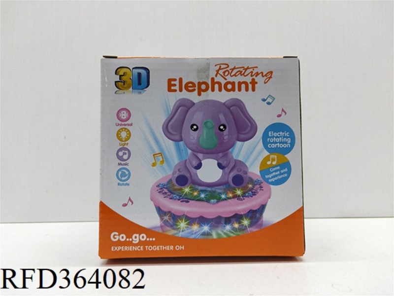 ELECTRIC ROTATING ELEPHANT TWO COLORS