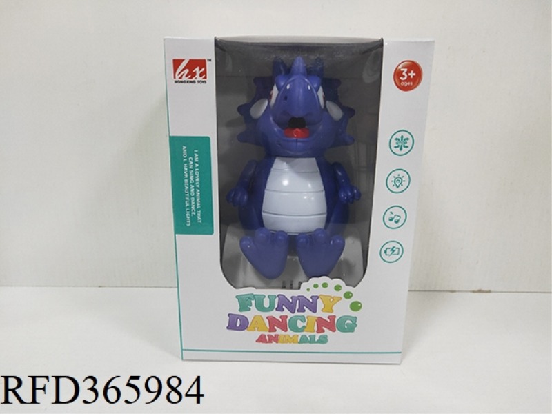 ELECTRIC LIGHT MUSIC 360-DEGREE ROTATING DAZZLING TRICERATOPS