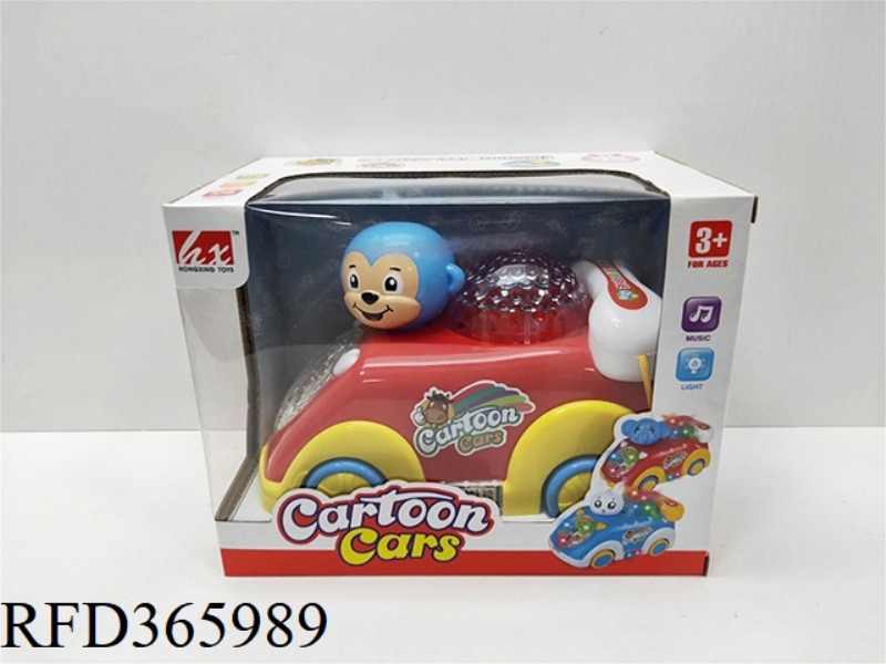 ELECTRIC UNIVERSAL MUSIC LIGHT CARTOON CAR (MONKEY)