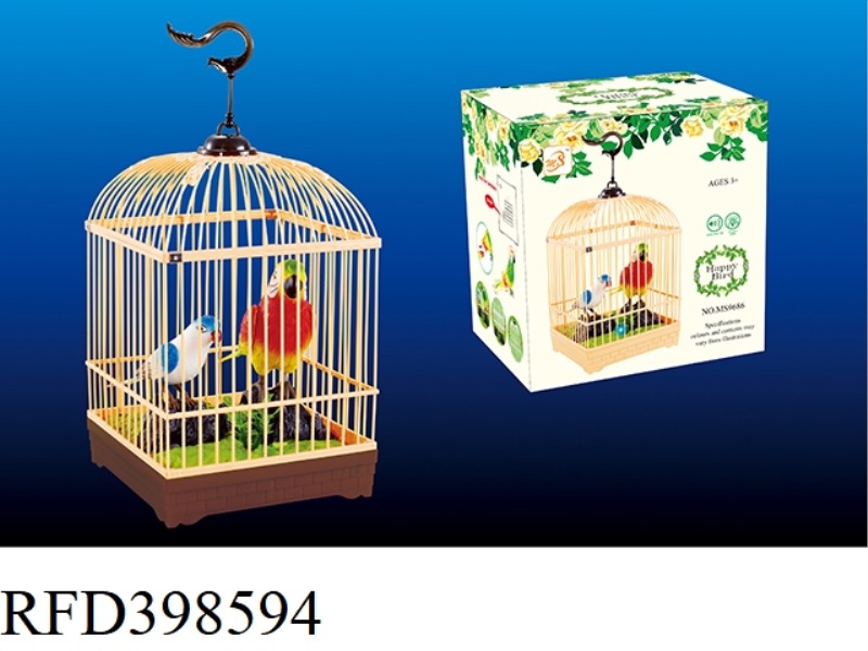 LIGHT AND MUSIC SOUND CONTROL BIRD CAGE