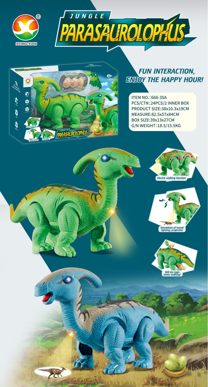 ELECTRIC DINOSAUR (WITH MUSIC COLORFUL LIGHTS, PROJECTION, LAYING EGGS)