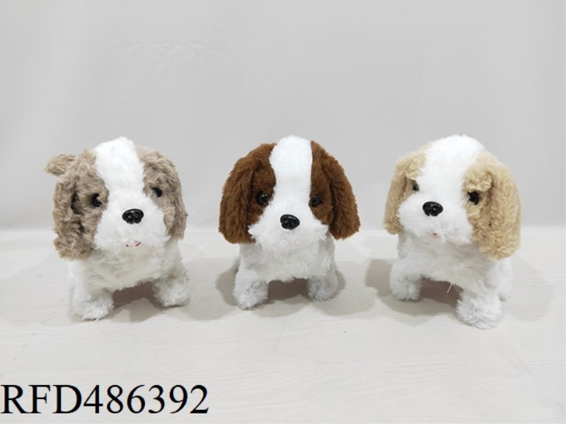 ELECTRIC PLUSH DOG/TRICOLOR MIX