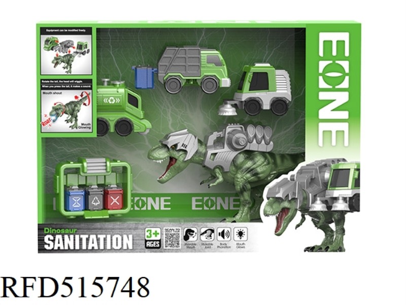 TYRANNOSAURUS REX SANITATION TEAM 1 DRAGON 4 MATCH