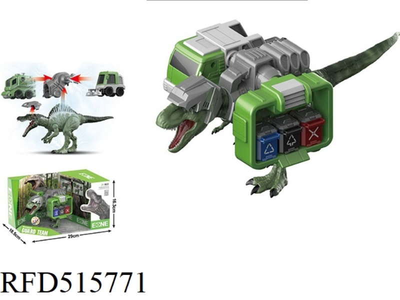 TYRANNOSAURUS REX SANITATION TEAM GARBAGE TRUCK GARBAGE STATION