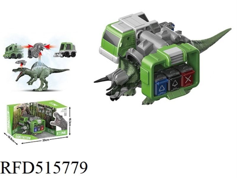 TRICERATOPS SANITATION TEAM GARBAGE TRUCK GARBAGE STATION