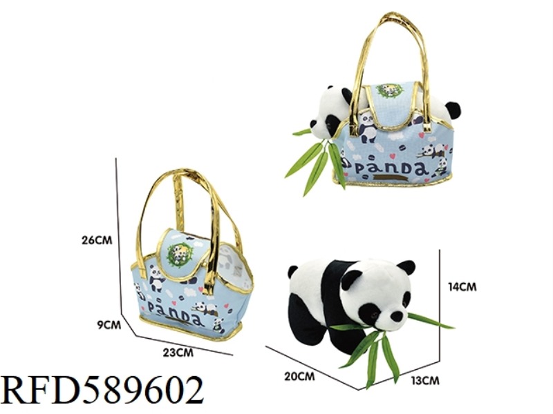 20 CM PLUSH PANDA TOY + HANDBAG