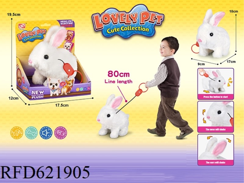 ROPE PLUSH ELECTRIC RABBIT