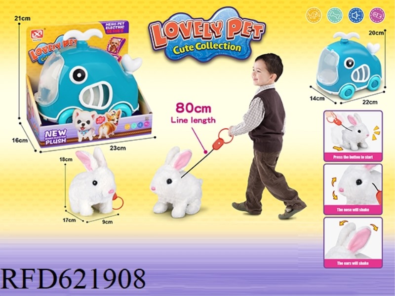 ROPE PLUSH ELECTRIC RABBIT + WHALE CAGE