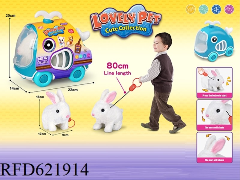 ROPE PLUSH ELECTRIC RABBIT + WHALE CAGE