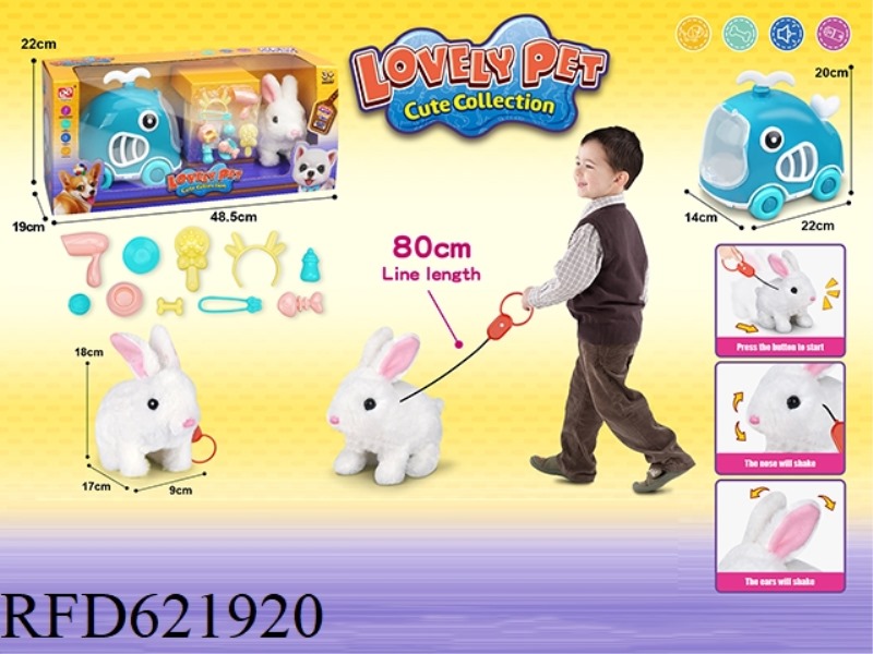 ROPE PLUSH ELECTRIC RABBIT + WHALE CAGE