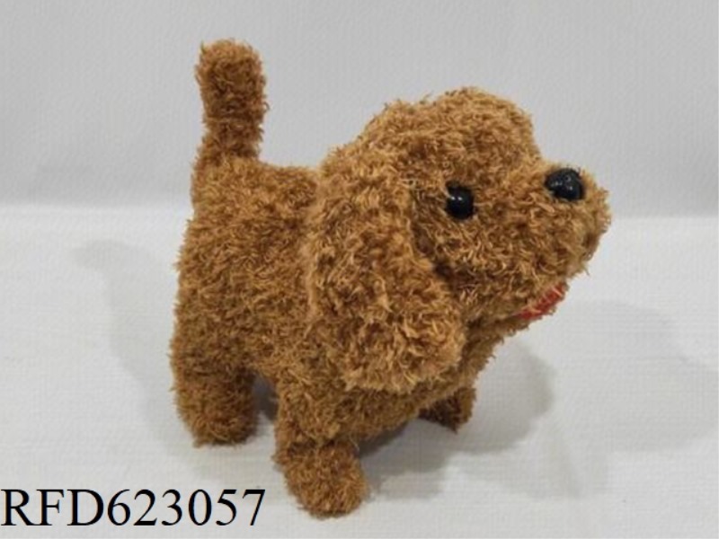 ELECTRIC PLUSH DOG/MONOCHROME