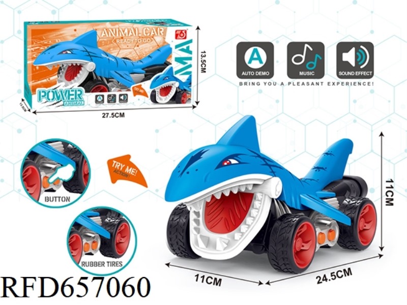 PROGRAMMED ELECTRIC SHARK CAR (INCLUDING ELECTRIC 3*AAA)