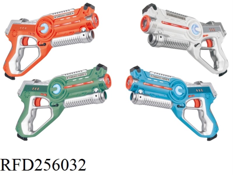 FOUR VERSUS FOUR GUNS (ORANGE + GREEN/WHITE + BLUE)