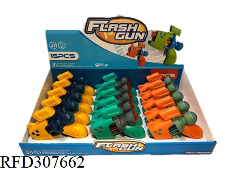 GUN WITH LIGHT AND SOUND 15PCS