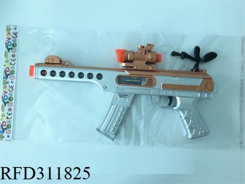 ELECTRIC VIBRATION VOICE GUN WITH LIGHT AND MUSIC (ABS MATERIAL-WITHOUT INFRARED, INCLUDING STRAP)