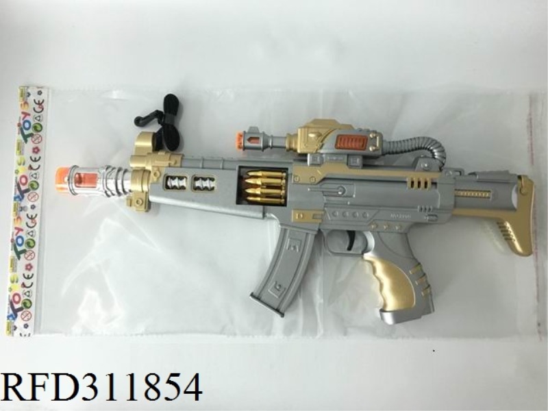 ELECTRIC VIBRATION VOICE GUN WITH LIGHT AND MUSIC (ABS MATERIAL-WITHOUT INFRARED, INCLUDING STRAP)