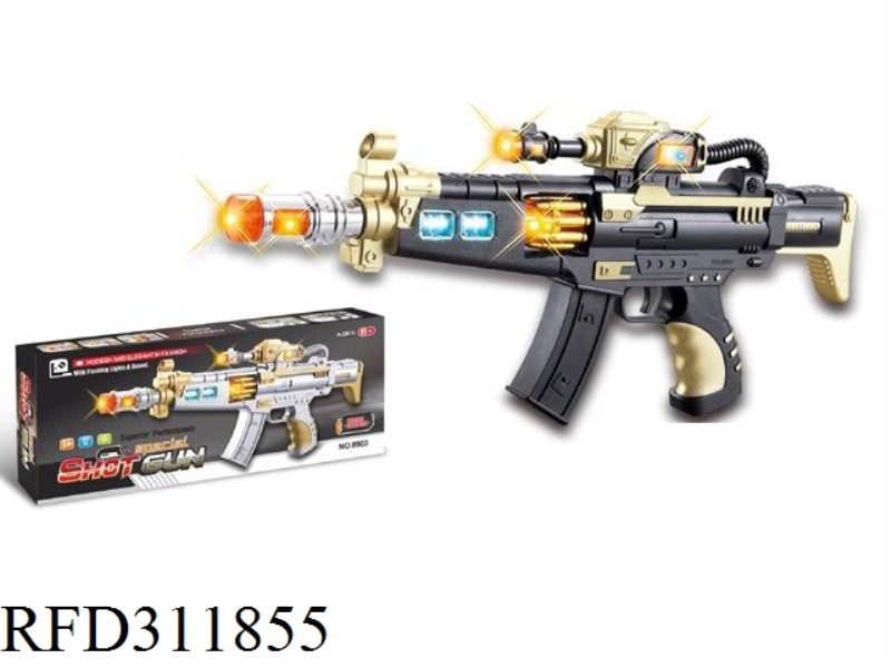 ELECTRIC VIBRATION VOICE GUN WITH LIGHT AND MUSIC (ABS MATERIAL-WITHOUT INFRARED, INCLUDING STRAP)
