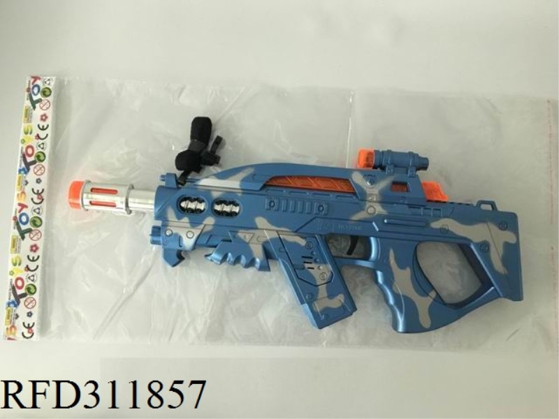 ELECTRIC VIBRATION VOICE GUN WITH LIGHT AND MUSIC (ABS MATERIAL-WITHOUT INFRARED, INCLUDING STRAP)
