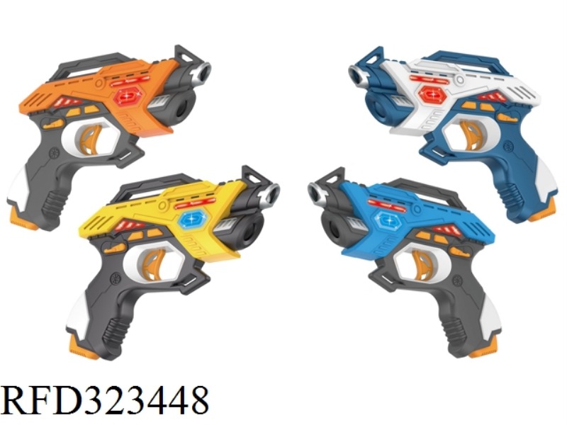 FOUR VERSUS FOUR GUNS (ORANGE + GREEN/WHITE + BLUE)