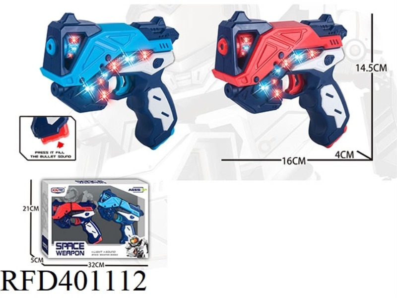 SOUND AND LIGHT SPACE GUN SET