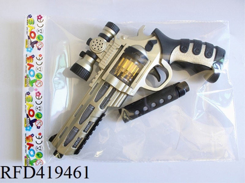 REVOLVER ELECTRIC SOUND LIGHT GUN (GOLDEN)